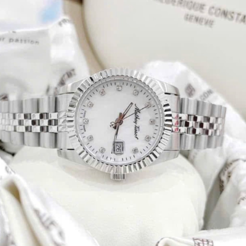 Ladies Tissot Mathey 32mm Silver Diamond Dial Watch Ladies Tissot Mathey 32mm Silver Diamond Dial Watch